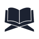 Symbol of an open Quran representing Sacred Light's mission to teach Qur'anic Arabic and Tajweed online.